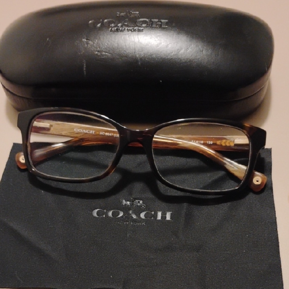 Coach Black and Brown Frame Glasses